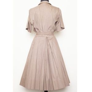 Vintage Dresses - 1950s shirt dress with full pleated skirt Vintage Dresses - 1950s shirt dress with full pleated skirt